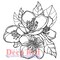 Deep Red Stamps Magnolia Blossom Rubber Cling Stamp 3 x 3.2 inches